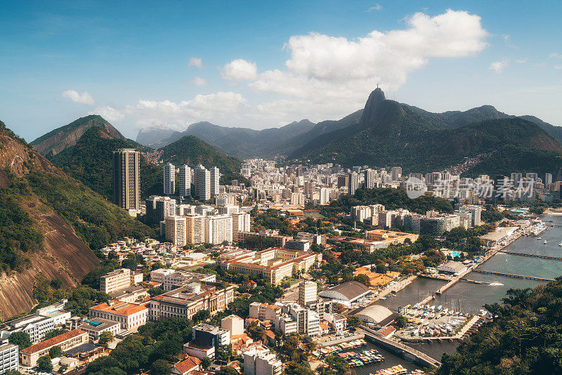 鸟瞰图里约热内卢De Janeiro，巴西